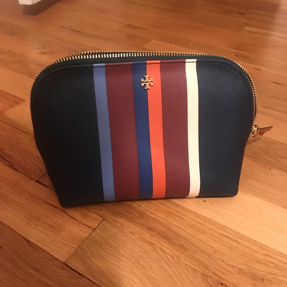 Tory Burch Multi Stripe Kerrington Cosmetics Bag
